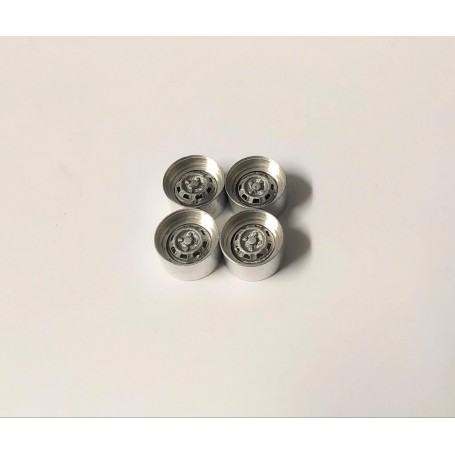 Aluminum rims with resin insert - ech. 1:43 - Ø10.20 mm