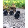 4 black wheels - diam. 13mm - ech. 1:43 - Resin