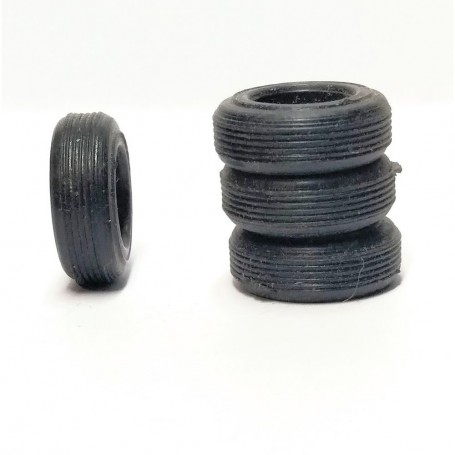 Flexible tires by 4 - interior Ø 8mm - ech. 1:43