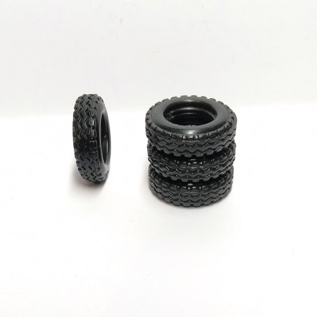 Flexible tires by 4 - interior Ø 9 mm - ech. 1:43