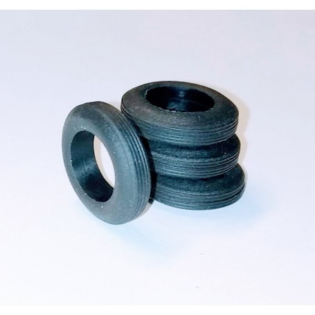 4 flexible resin tires - Ø 16.50 mm - ECH 1:43