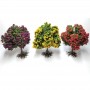 Diorama - 3 Flowering Trees - 3 different colors - 6/8 cm