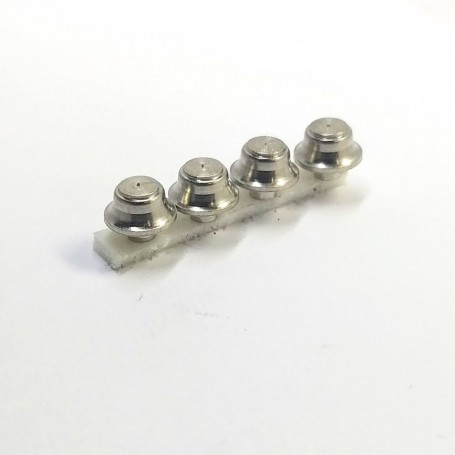 4 wheel center inserts - nickel-plated brass - CPC production