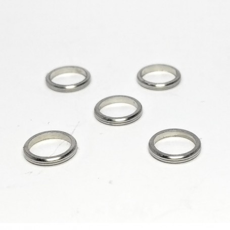 5 Rings "Shape" - Nickel-plated brass - Ø 6.70 mm x 1 mm - CPC Production
