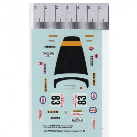 Decal: CITROËN DS PROTO - WAMBERGUE Snow and Ice 1971 - N ° 43 - 1:43