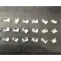 2 headlight pellets - white rectangle - 4x2.50 mm