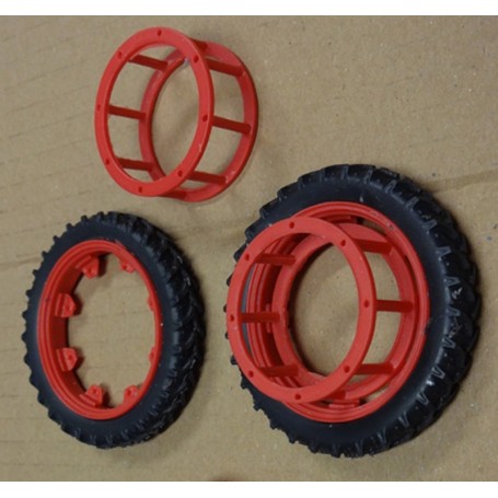 Rear narrow wheel coupling – Red – 1:32 – X4