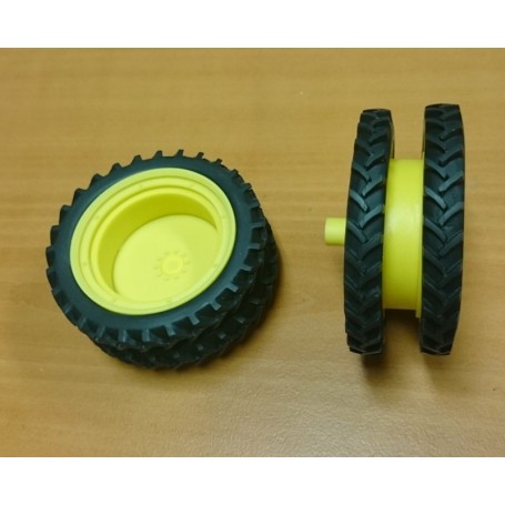Rear twin kit – 66 mm – Yellow – 1:32