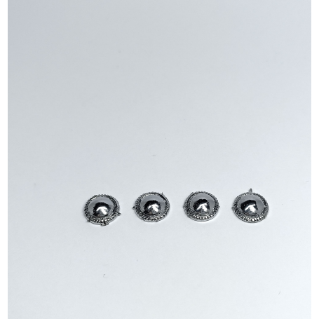 4 inserts ø8 mm - White Metal - Chromé