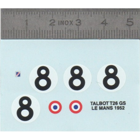 Decal - Talbot T26 GS Le Mans 1952 - ECH. 1:43