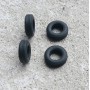 Flexible tires by 4 - interior Ø 8.20mm - ech. 1:43