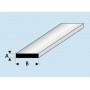 Profilé styrène Plat 1,0 mm : dimensions - A  1,0 mm - B  2,5 mm