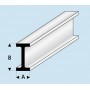 Profilé styrène en I : dimensions - A  3,0 mm - B  6,0 mm