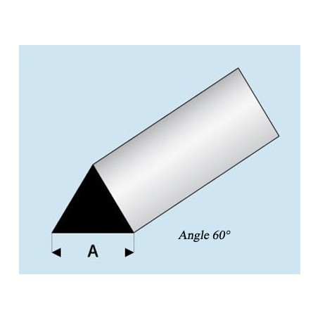 Profilé en triangle 60° : dimensions - A  1,0 mm