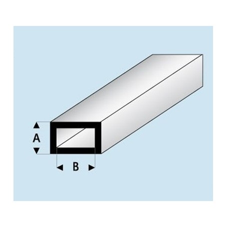 Profilé tube rectangle : dimensions - A  4,0 mm - B  8,0 mm