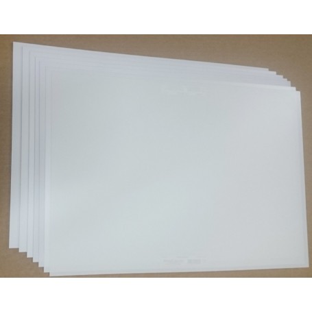 Plaques styrène blanc 328x477mm : dimensions - Epaisseur  0,3 mm