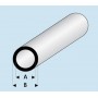 Perfil de estireno Tubo: dimensiones - A 3,0 mm - B 5,0 mm