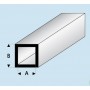 Profilo in stirene tubo quadro: dimensioni - A 2,0 mm - B 3,0 mm