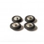 4 complete wheels Ø15.50 mm - to mount - brass, aluminum and flexible resin - 1:43