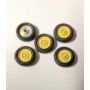 5 Complete Wheels - Yellow - Alu and White Metal - Ech 1:43