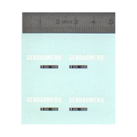 Decal - Gendarmerie + Plates - Ech 1:43